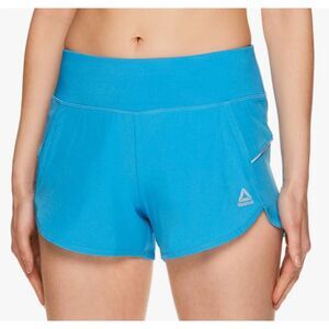 Reebok Women's Slim Workout and Gym Athletic Short, 3 Inch Inseam, Blue, Medium